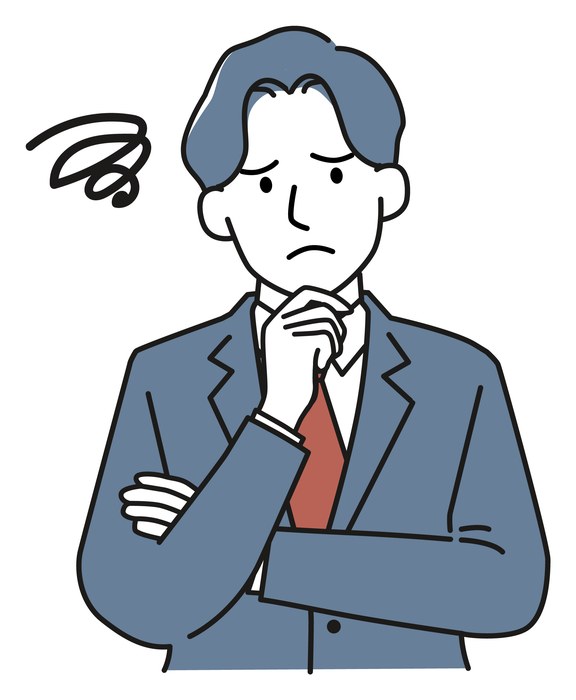 資産運用に悩む人のイラスト